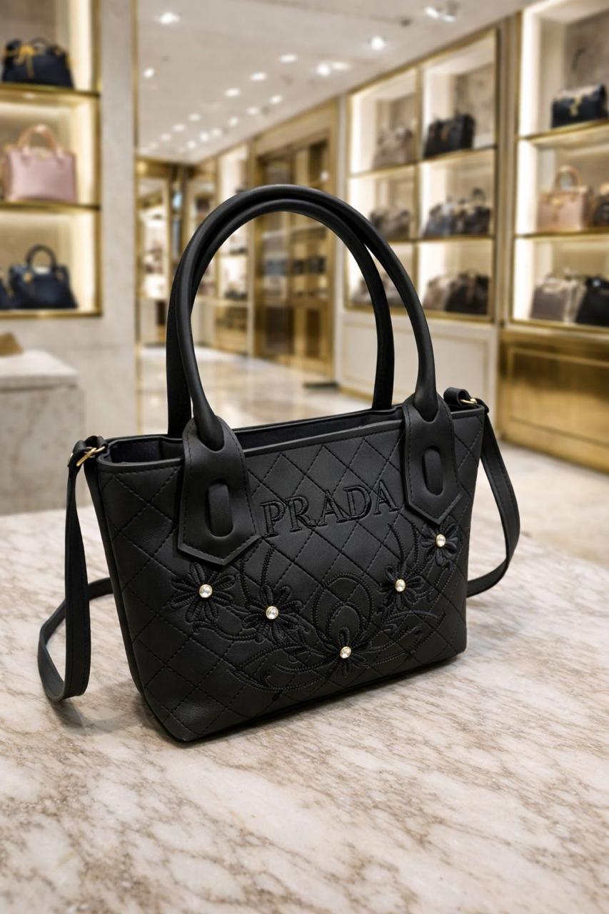 Synthetic Leather Bag black