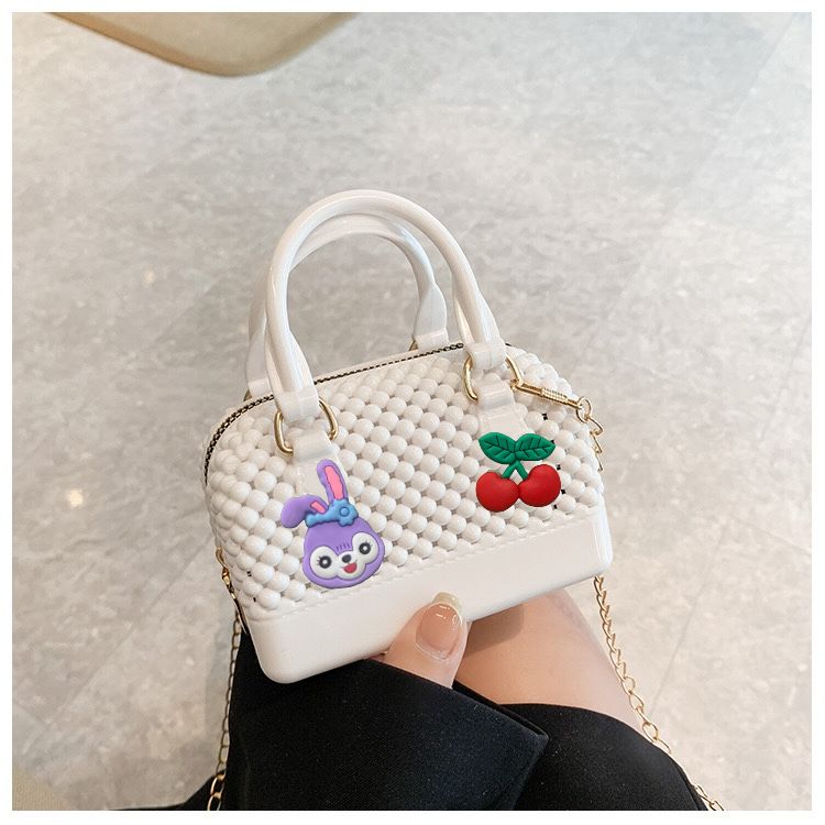 Bunny And Cherry Mini Bags pearl white
