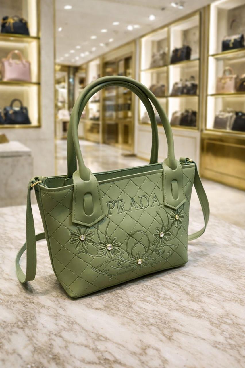 Synthetic Leather Bag olive green