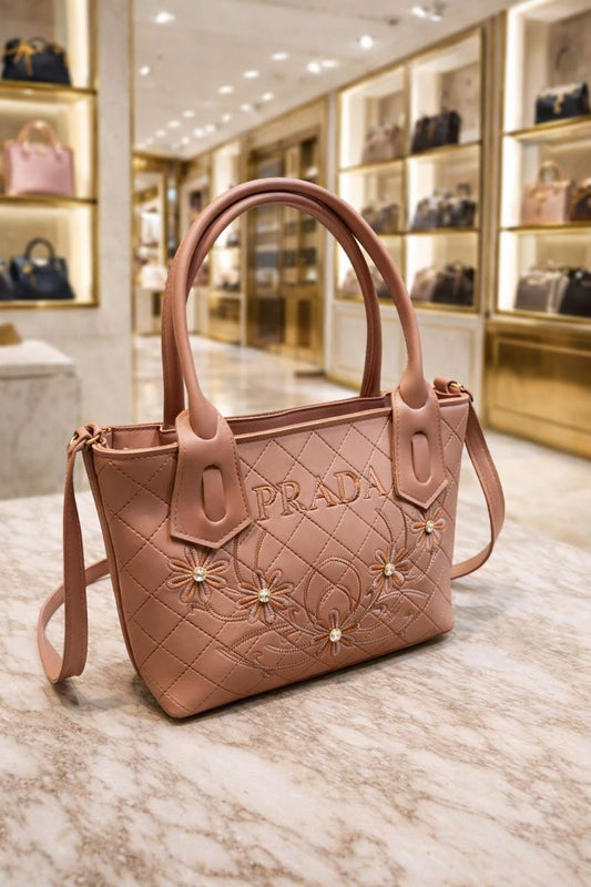 Synthetic Leather Bag rose pink
