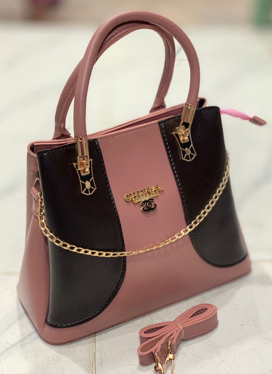 Front Chain Bag pink and black