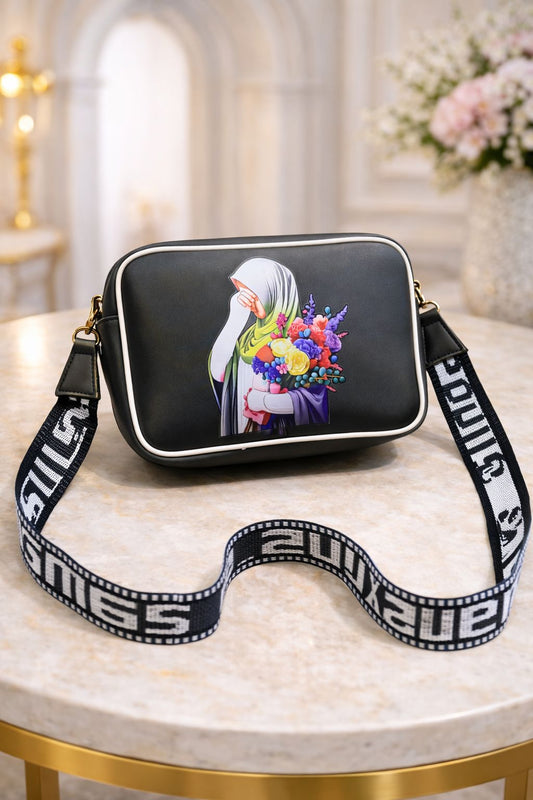 hijab face bag black