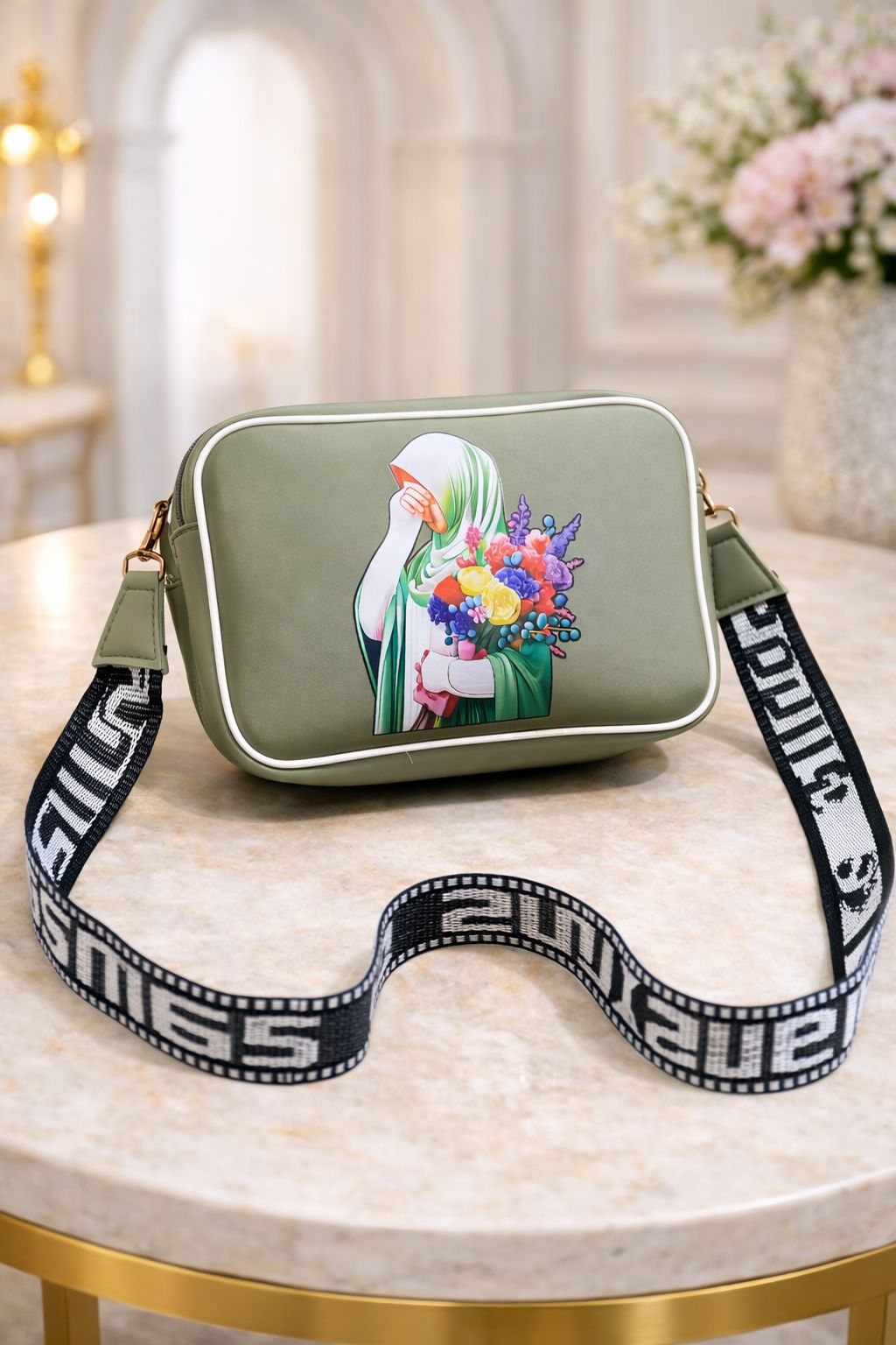 hijab face bag pistachio green