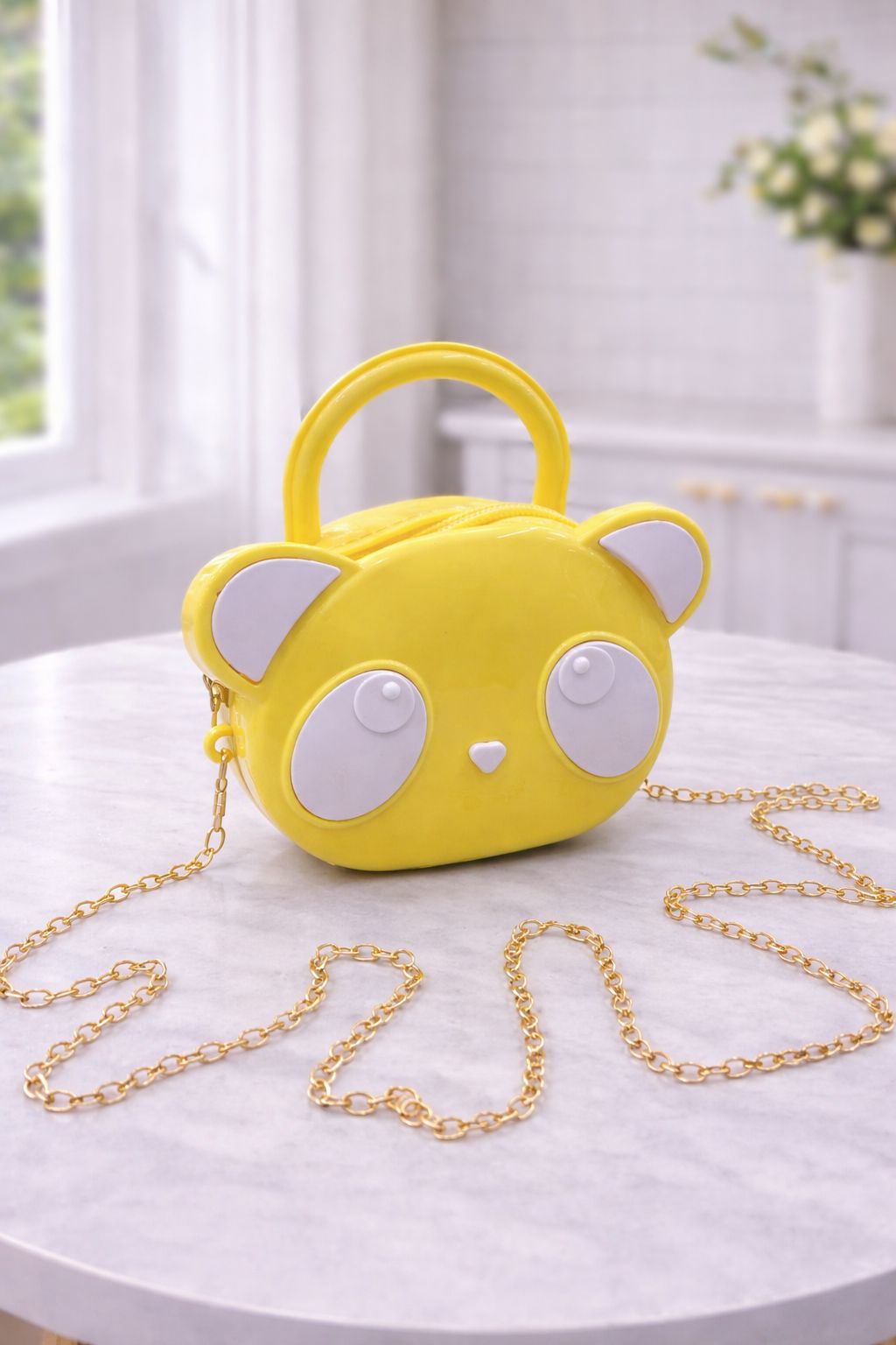 Kids Panda Mini Fiber Bag musturd