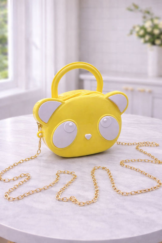 Kids Panda Mini Fiber Bag musturd