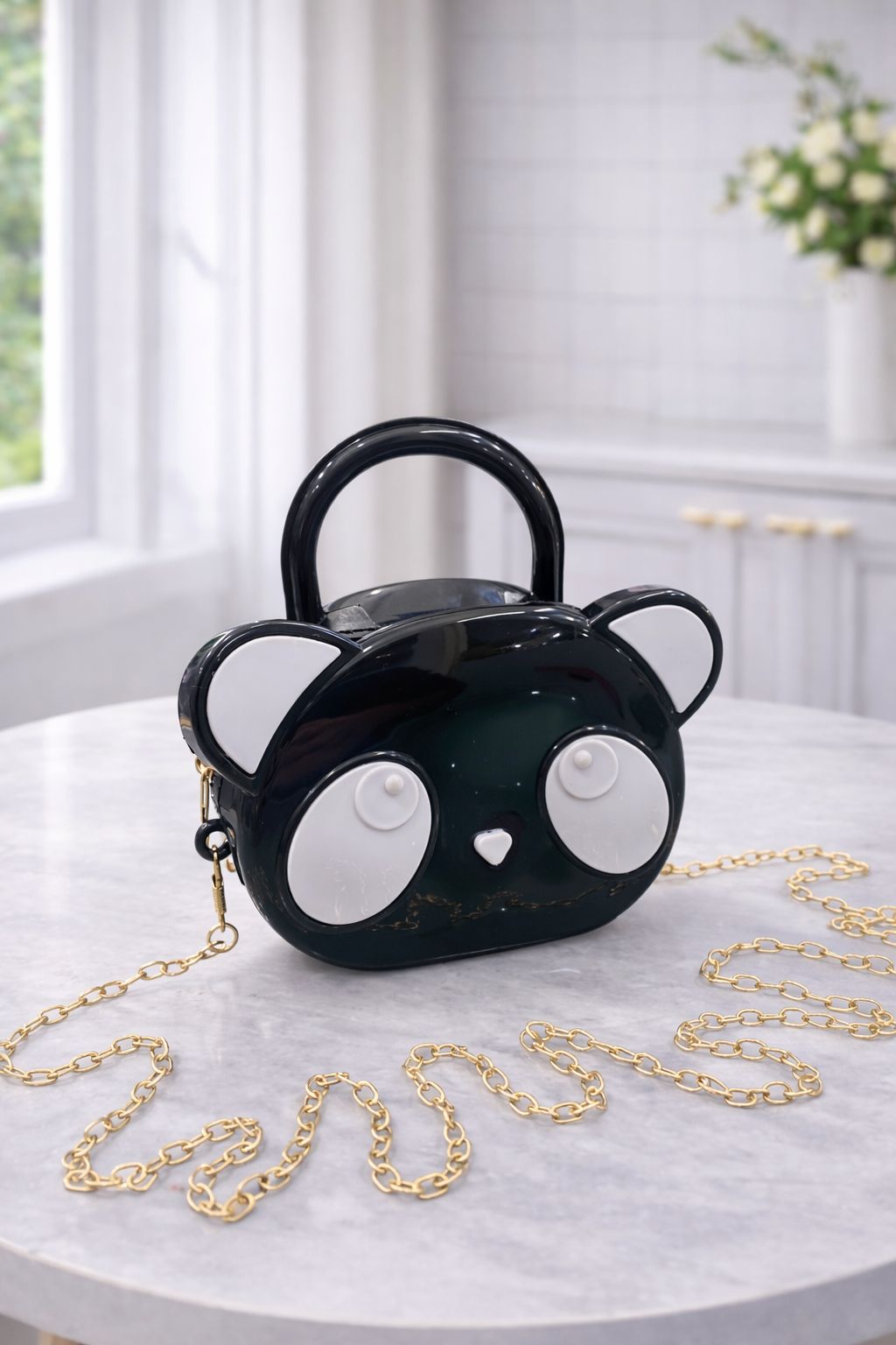 Kids Panda Mini Fiber Bag black