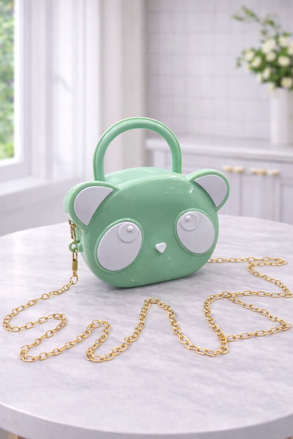 Kids Panda Mini Fiber mint green