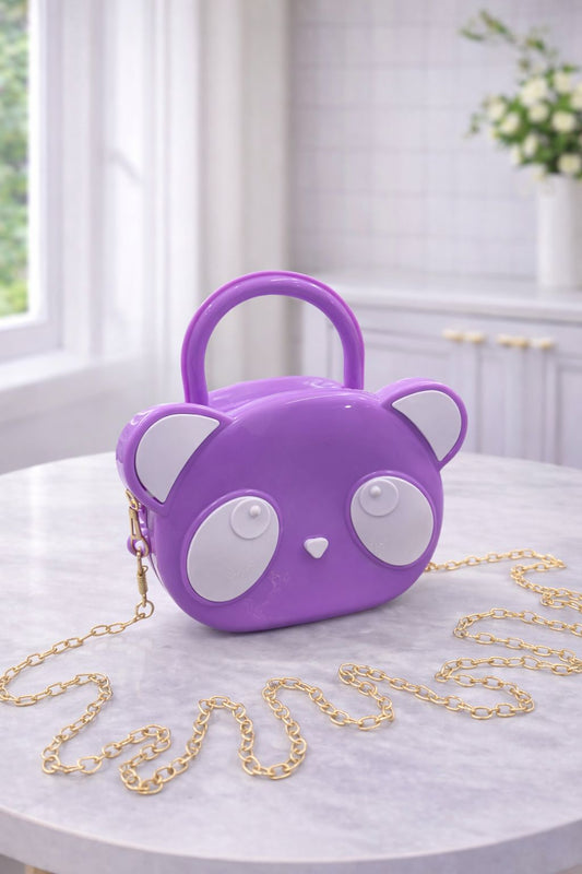 Kids Panda Mini Fiber eggplant