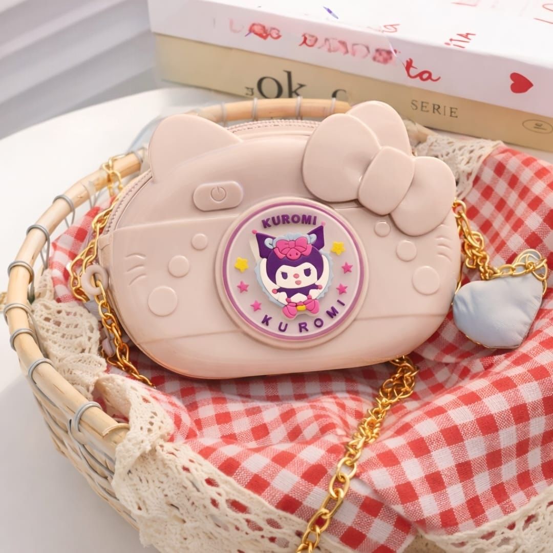 LED Light Kids Bag nude pink