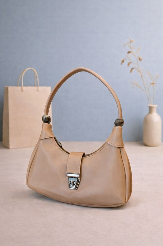 Half moon bag taupe