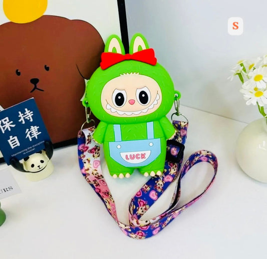 Labubu Silicon Bags green