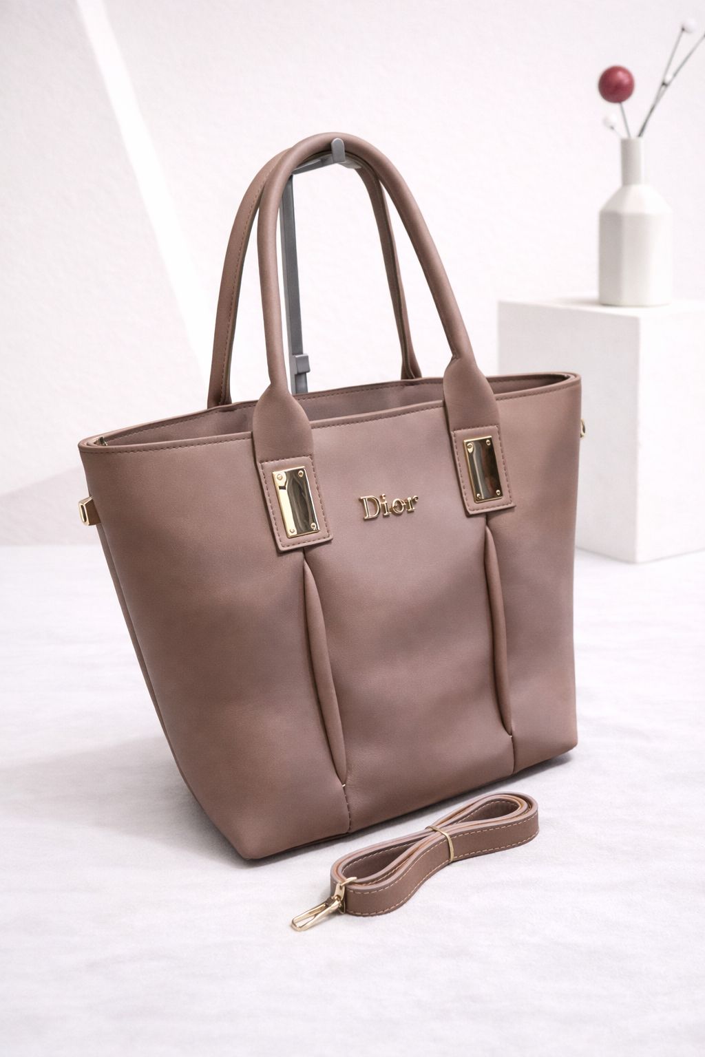 3 Zipper Tote Bag nude rose