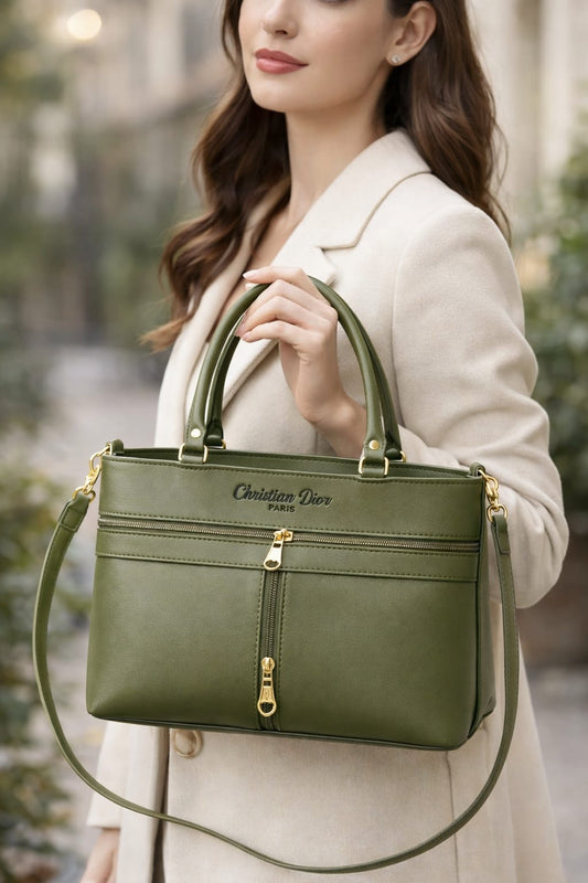 CD Cynthetic Leather Bag sage