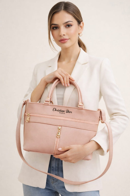 CD Cynthetic Leather Bag nude pink