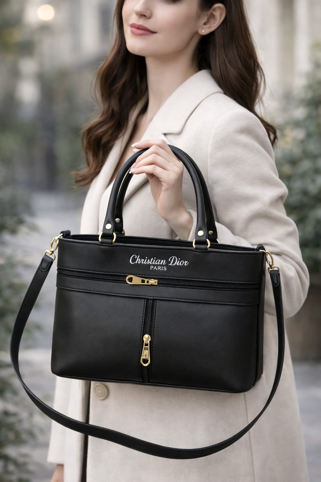 CD Cynthetic Leather Bag) black