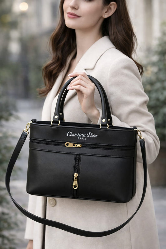 CD Cynthetic Leather Bag) black