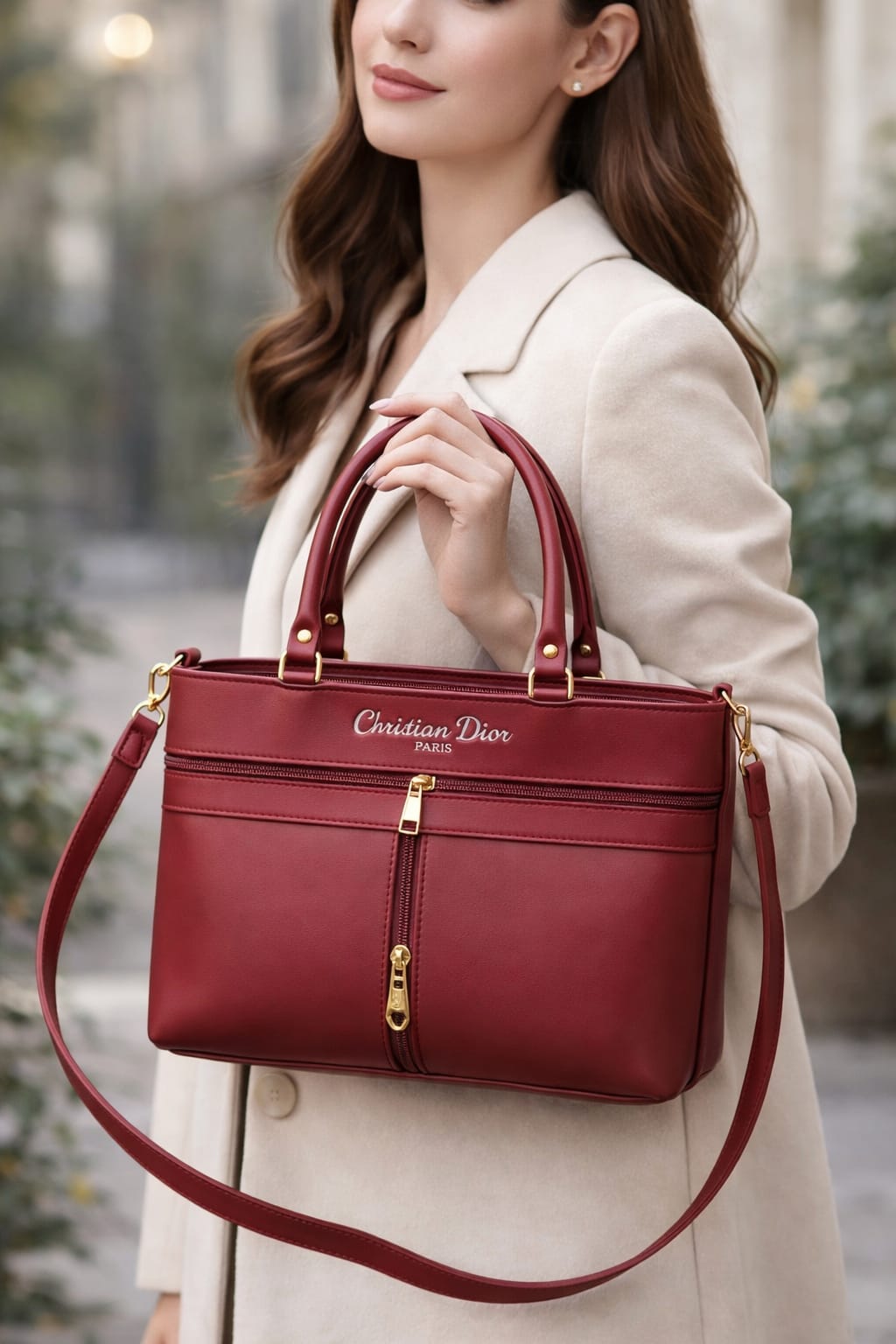 CD Cynthetic Leather Bag) mohognay