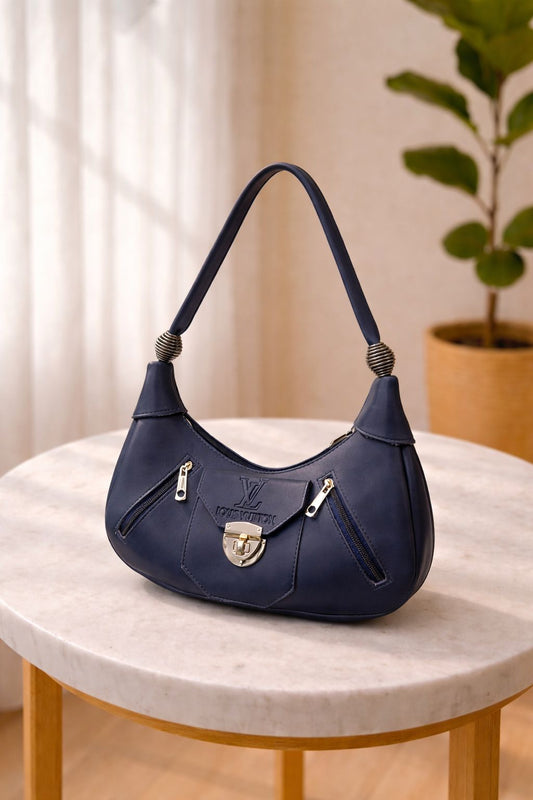 L-V Shoulder Bag  navy blue